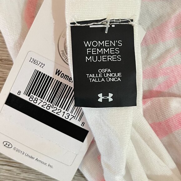 New Under Armour Headband White Pink Go Fight Cure NWT Breast Cancer Awareness - Picture 4 of 5